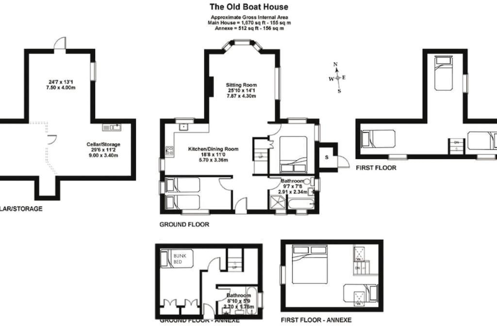 The Old Boat House, Seaview - Seafront Three Bedroom Cottage With Separate Two Bedroom Annexe Eksteriør billede